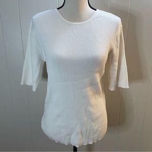 NWT Talbots Ribbed Knit Half Sleeve Sweater.